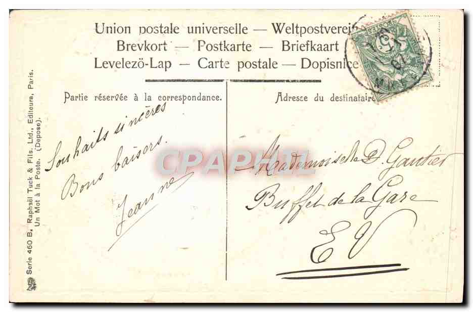 CPA Fantaisie Mes Meilleurs Voeux — Rückseite