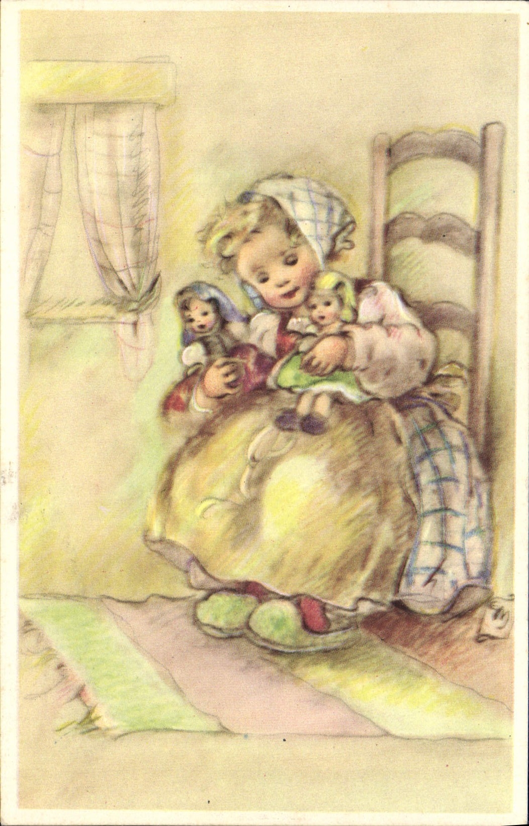 CPA Fantaisie Enfants Poupee