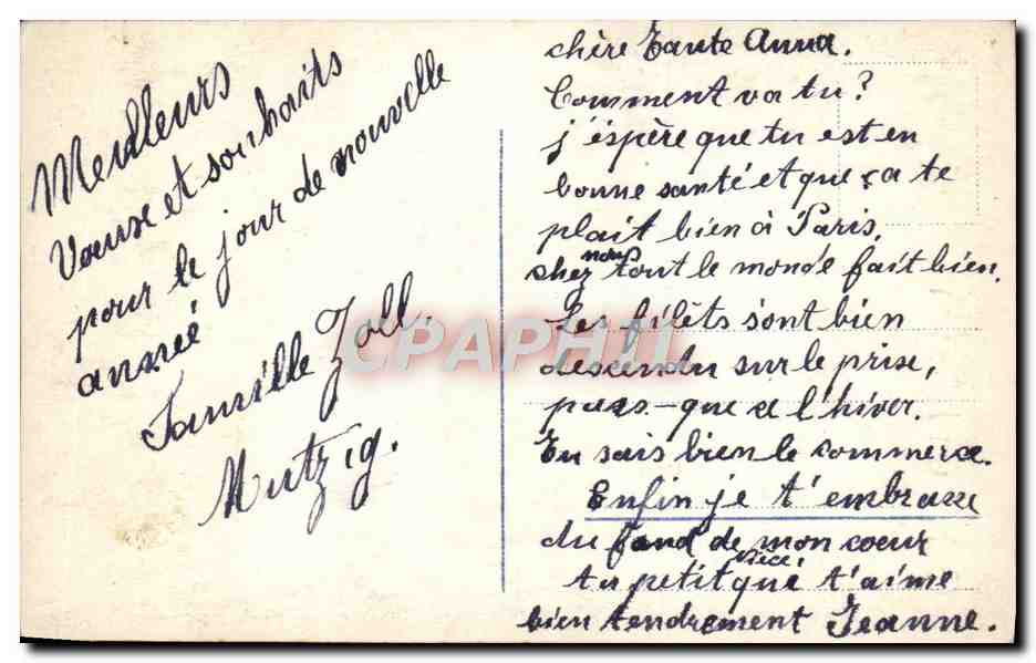CPA Fantaisie Gluck und Segen Enfant — Verso