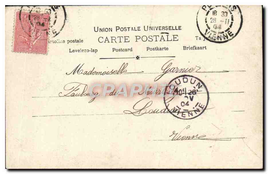 CPA Fantaisie Femme E de Vere — Rückseite