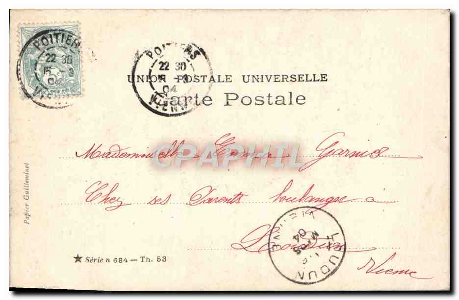 Danseuse au Moulin Rouge — Gentil — Walery, Paris — Verso