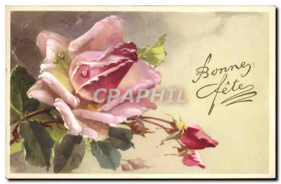 CPA Fantaisie Bonne Fete Fleurs