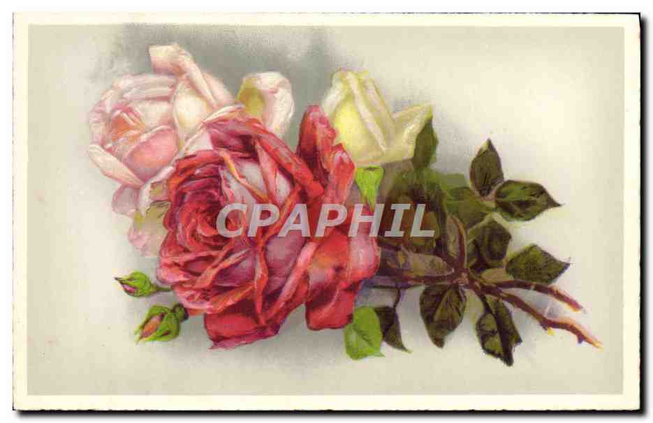 CPA Fantaisie Fleurs