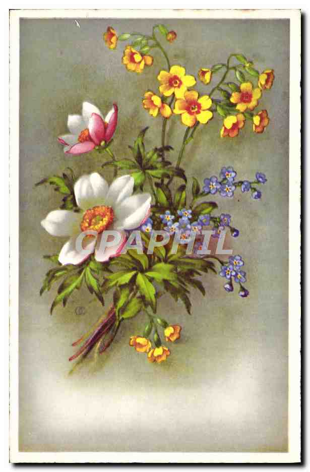 CPA Fantaisie Fleurs