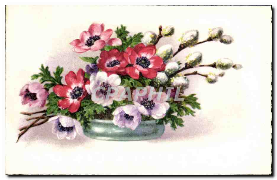 CPA Fantaisie Fleurs