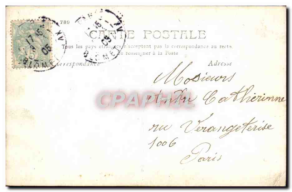 CPA Fantaisie Enfant — Verso