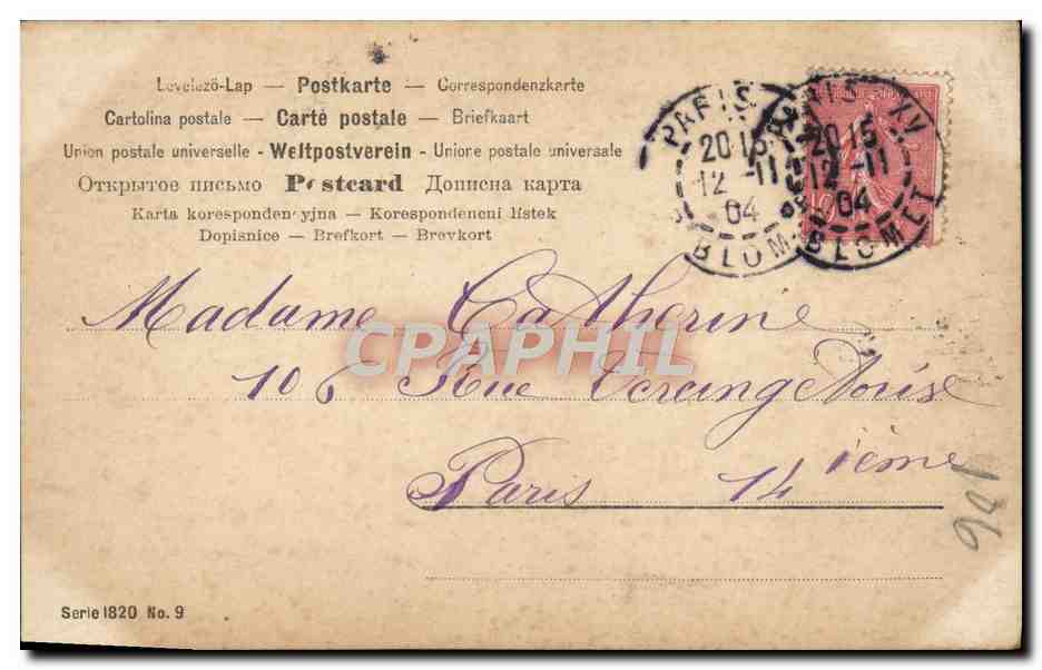 CPA Fantaisie Enfant — Rückseite