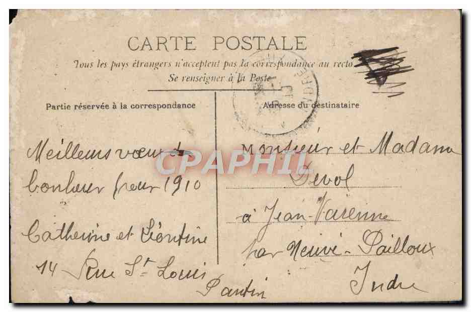 CPA Fantaisie Femme — Rückseite