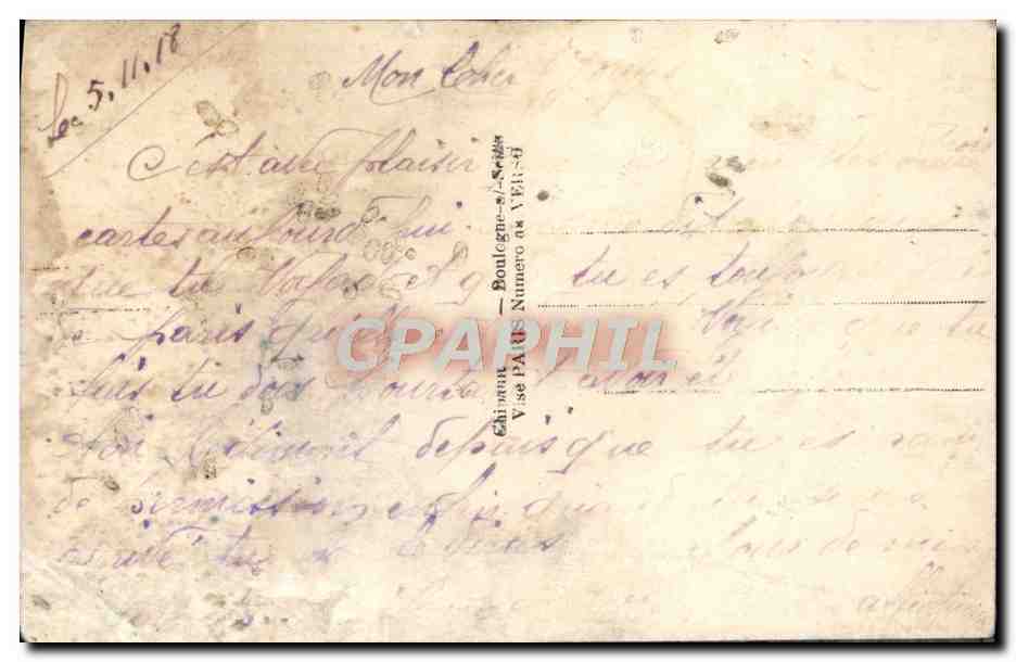 CPA Fantaisie Femme Soldat Militaria — Rückseite