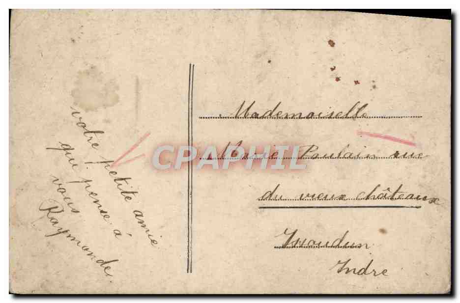 CPA Fantaisie Femme Fer a cheval — Rückseite