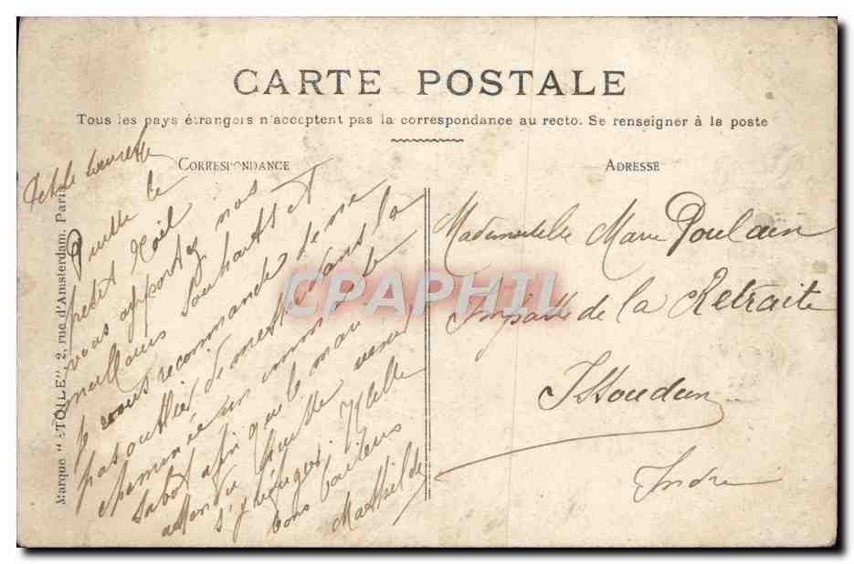 CPA Fantaisie Femme  — Rückseite