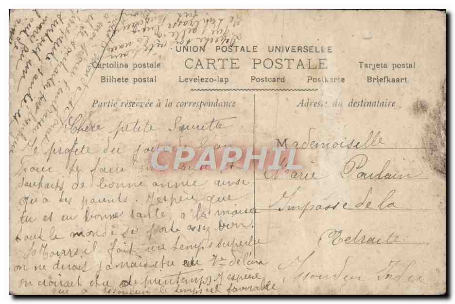 CPA Fantaisie Femme  — Verso