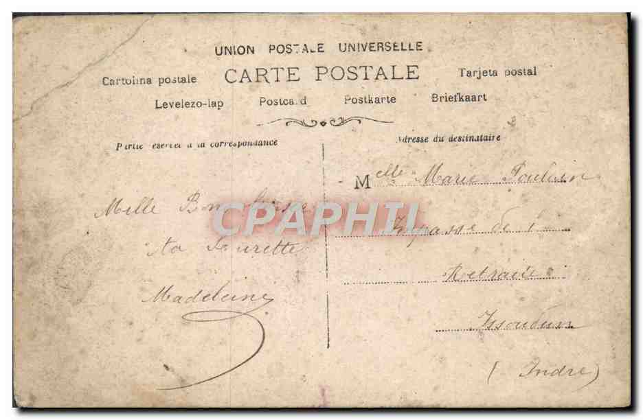 CPA Fantaisie Femme Aile Cloche  — Rückseite