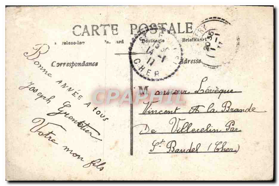CPA Fantaisie Femme  — Rückseite
