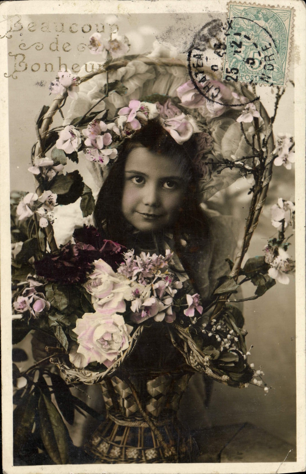 CPA Fantaisie Enfant Fleurs