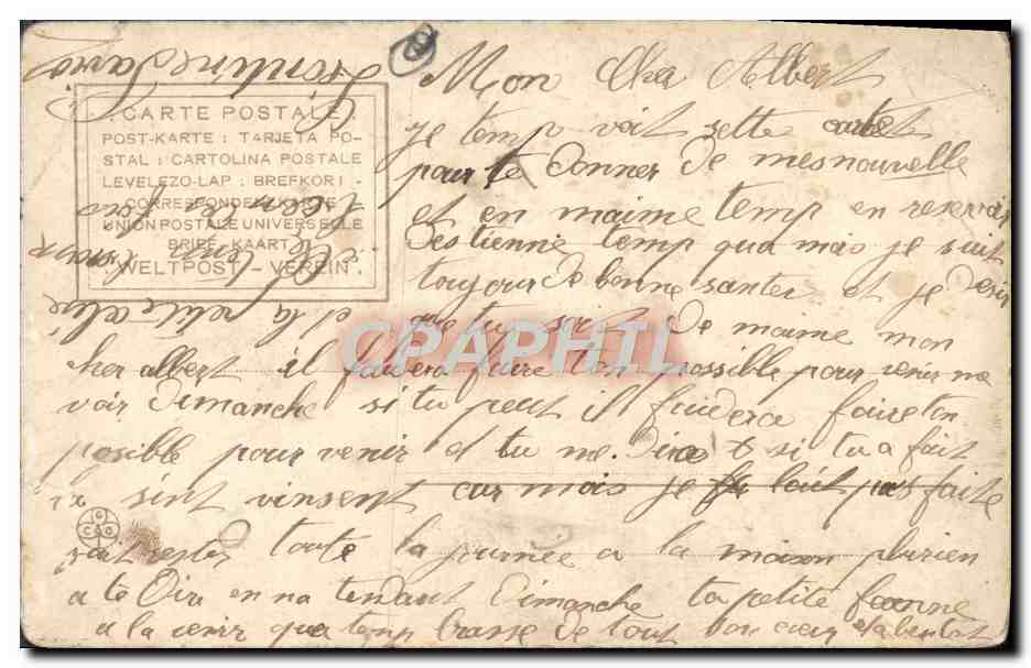 CPA Fantaisie Femme — Verso