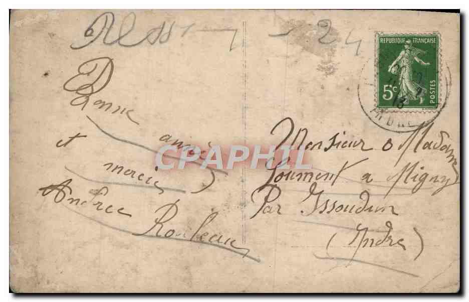 CPA Fantaisie Femme Enfant — Verso