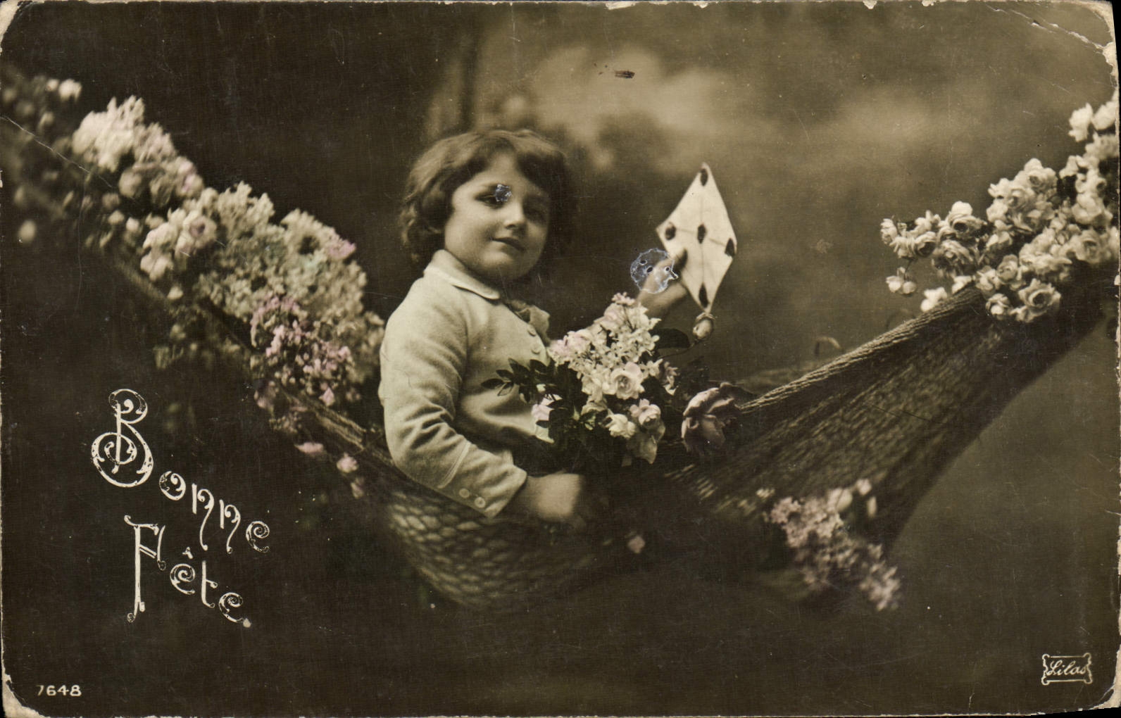 CPA Fantaisie Enfant Hamac 