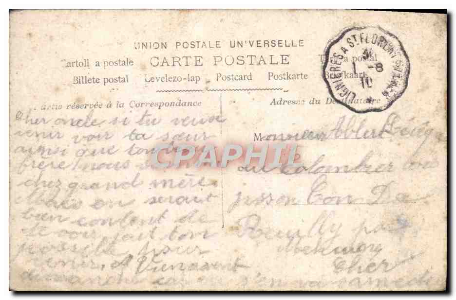 CPA Fantaisie Femme  — Rückseite