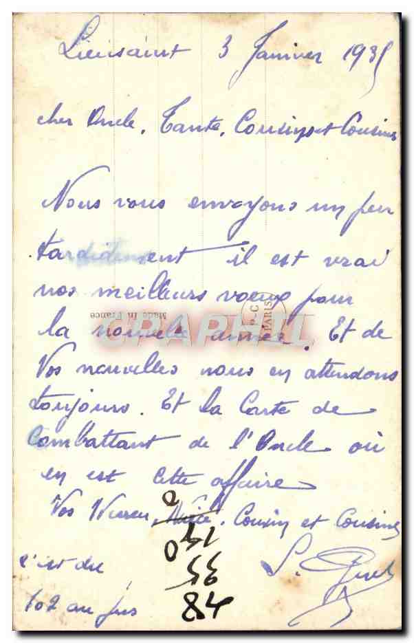 CPA Fantaisie Femme  — Verso