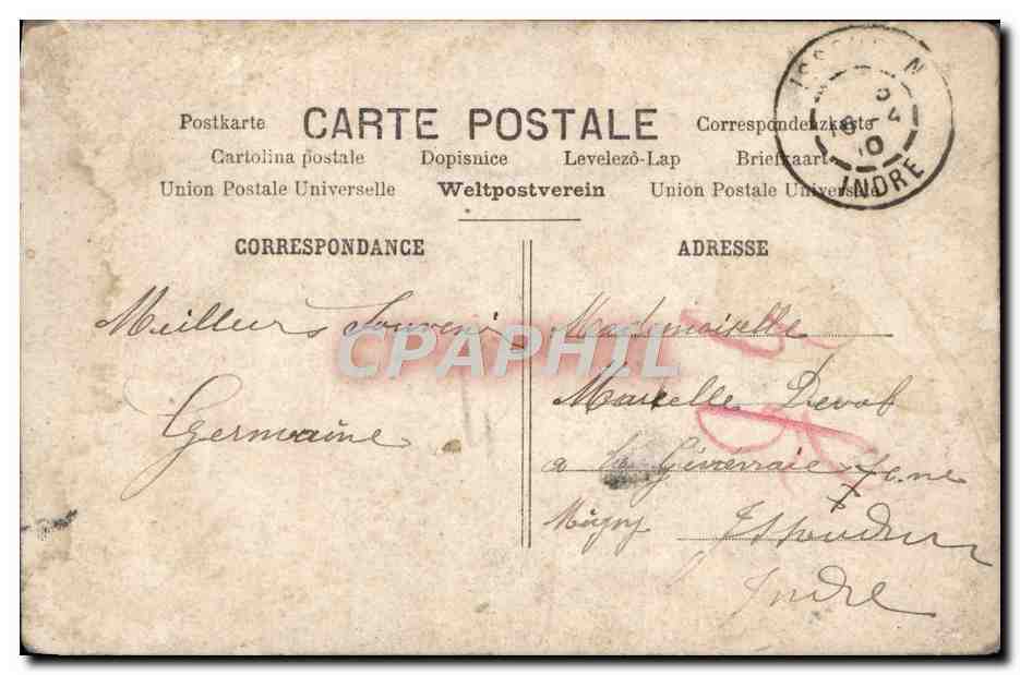 CPA Fantaisie Femme Chanson des roses — Verso