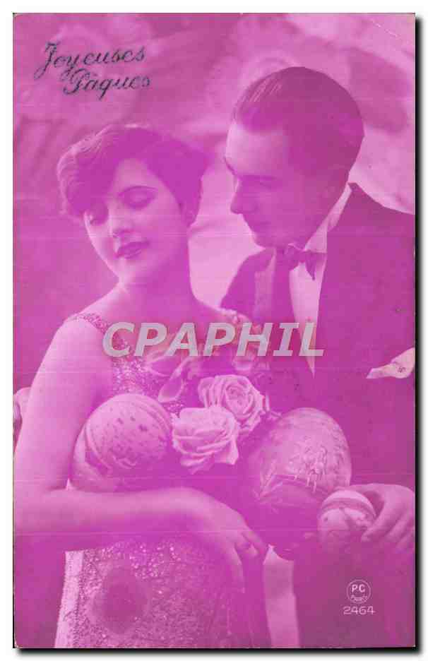 CPA Fantaisie Femme oeufs Paques