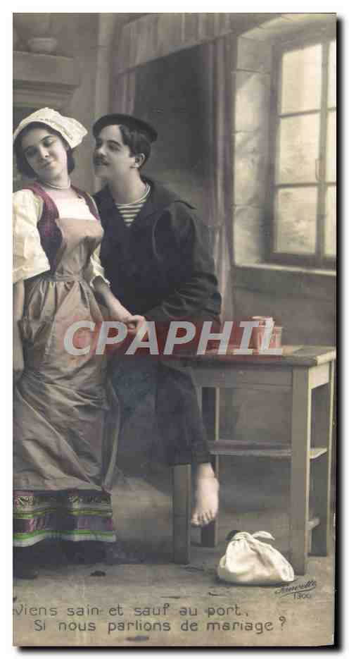 CPA Fantaisie Femme Marin Folklore