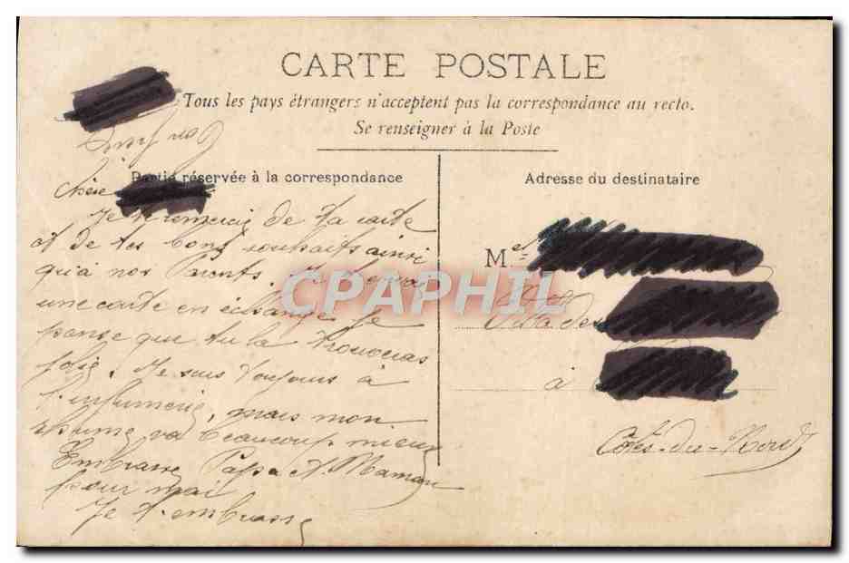 CPA Fantaisie Femme Couple — Verso