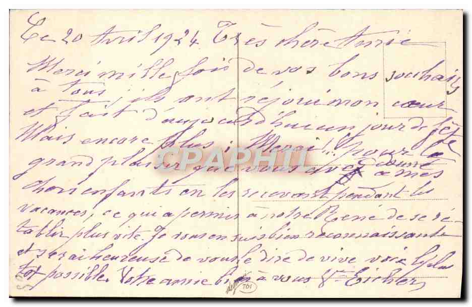 CPA Fantaisie Fleurs Paques — Rückseite