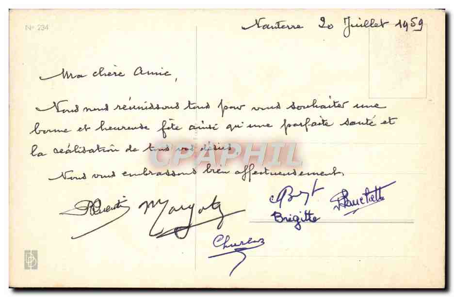 CPA Fantaisie Fleurs — Verso