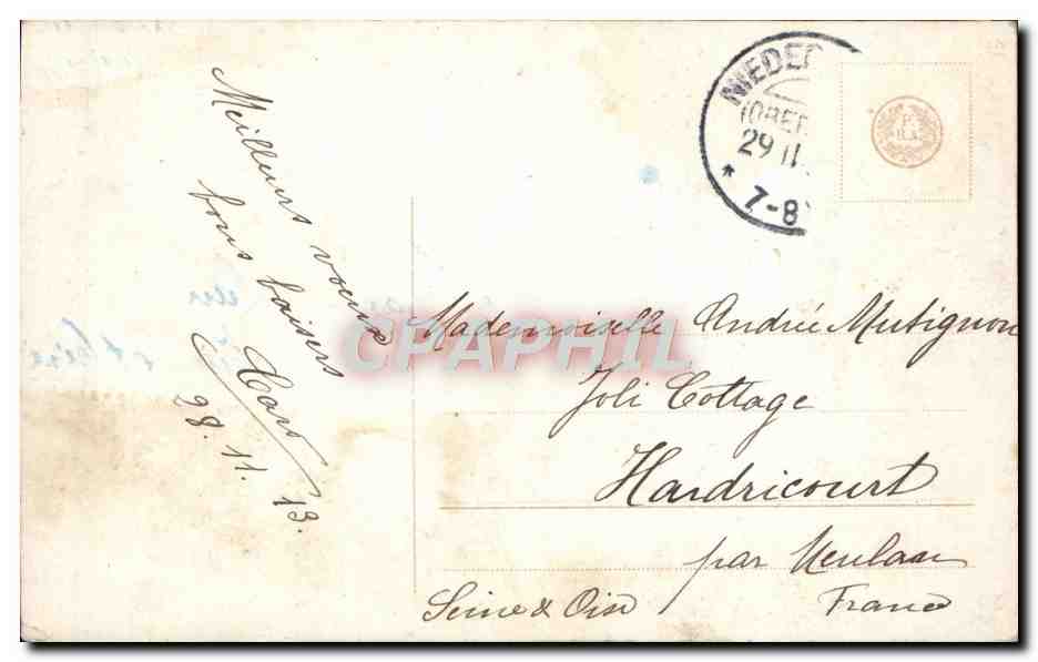 CPA Fantaisie Enfant Fleurs — Rückseite
