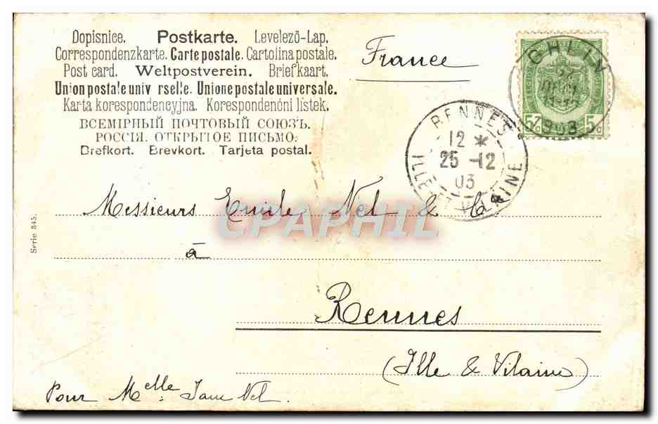 CPA Fantaisie Paysage de montagne — Rückseite