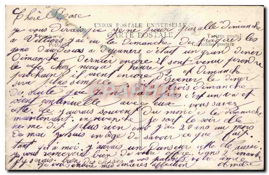 CPA Fantaisie Fleurs Muguet — Verso