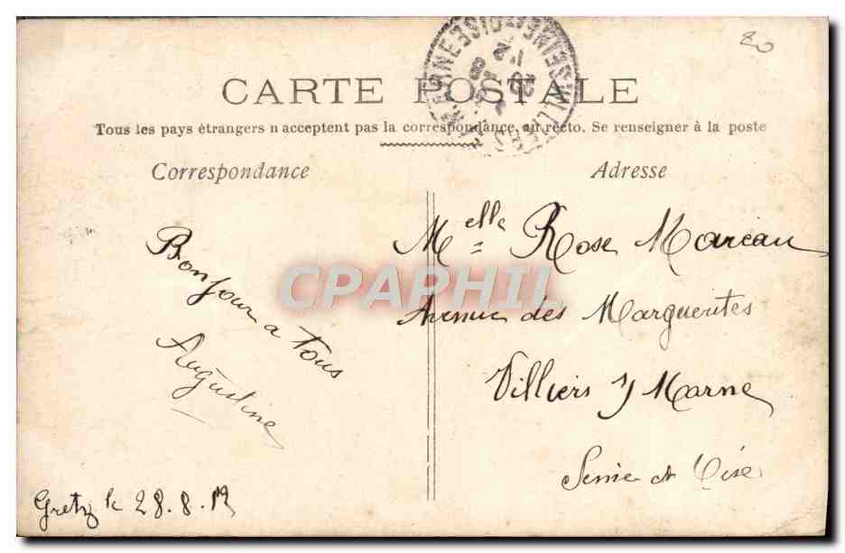 Jeune femme avec panier de roses — Bonne Fête — A.N. Paris, n°739 — Reverso