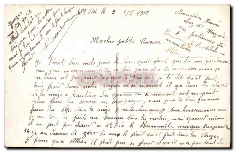 CPA Fantaisie Femme Alsace Alsacienne Soldat Militaria — Rückseite
