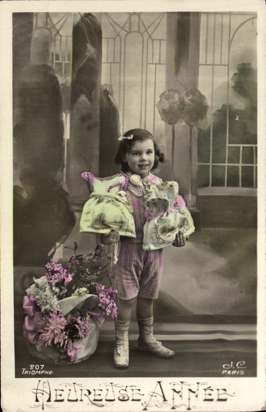 CPA Fantaisie Enfant Heureuse Annee