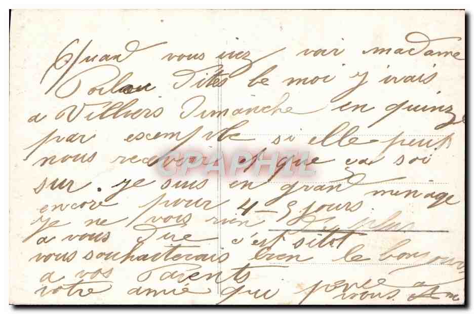 CPA Fantaisie Femme Colombes — Verso