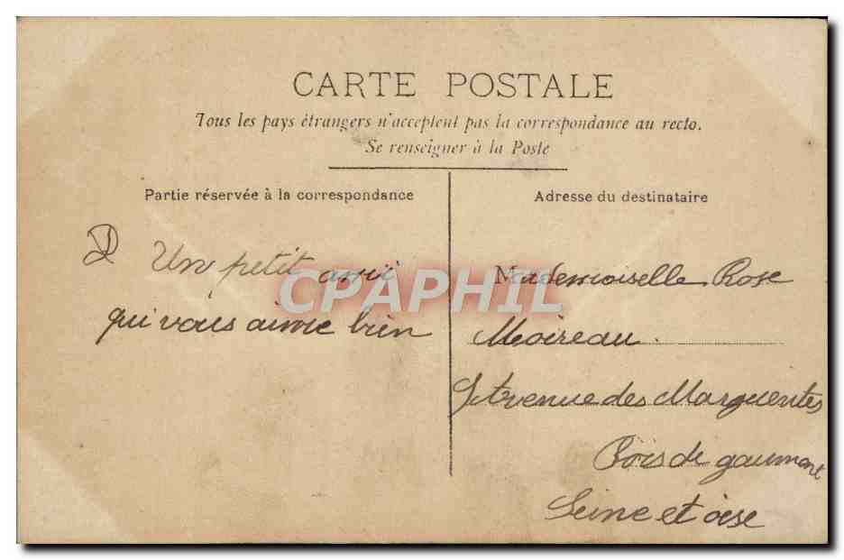CPA Fantaisie Homme Poisson — Rückseite