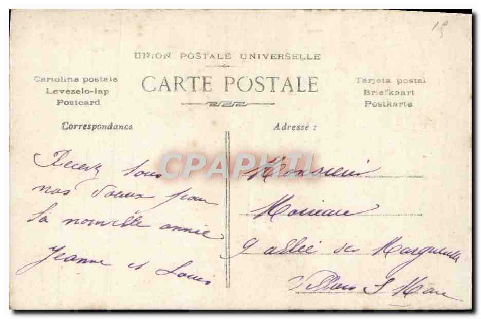 CPA Fantaisie Enfant — Rückseite
