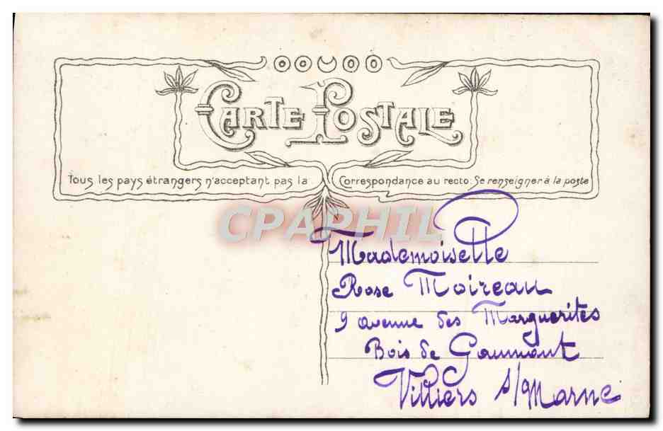 CPA Fantaisie Femme Peche Poisson — Rückseite