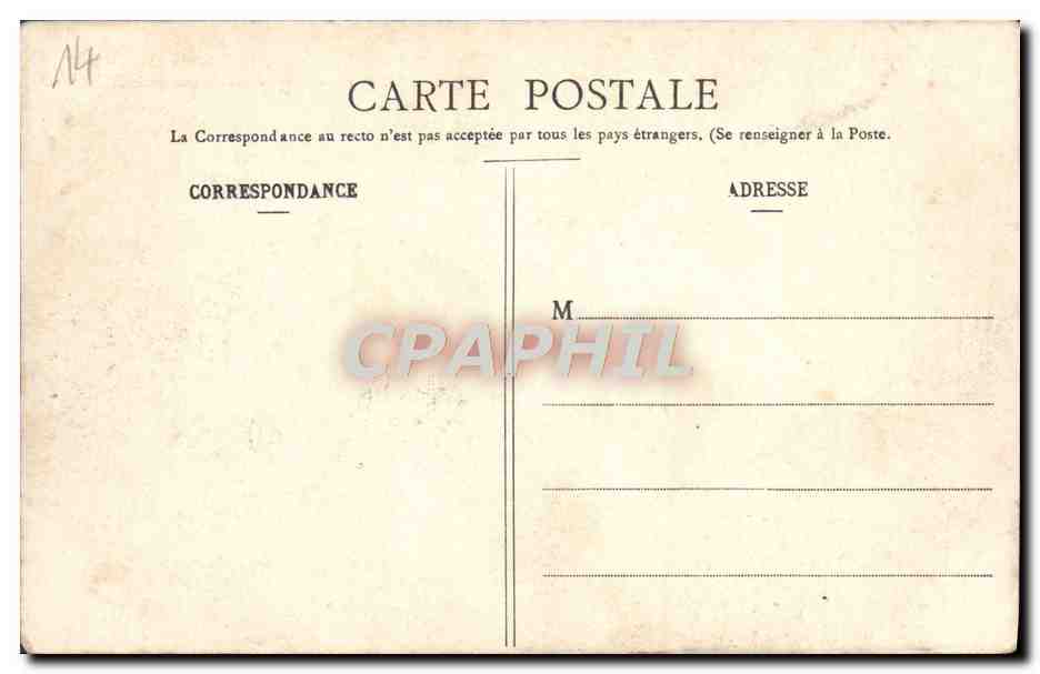 CPA Environs de Bayeux Longues Route Pittoresque descendant a la mer Falaises — Verso
