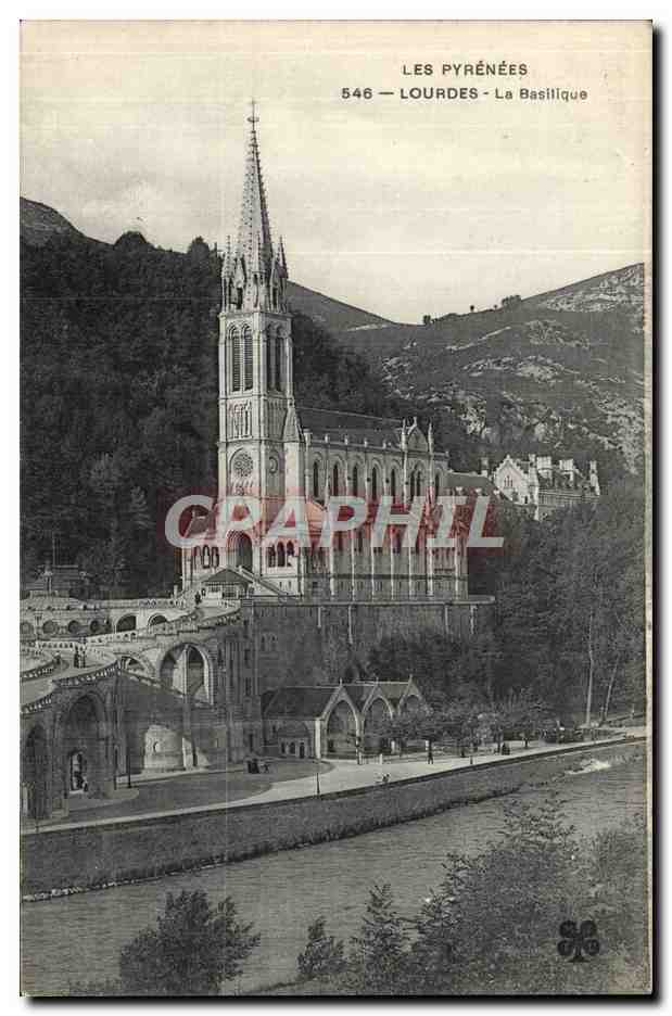 CPA Lourdes La Basilique