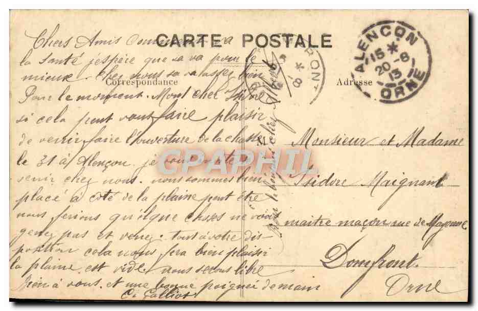 CPA En Normandie Velo Cycle folklore  — Verso