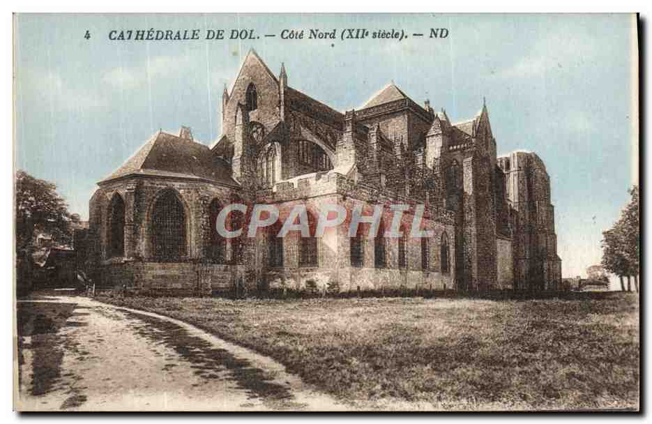 Cathédrale de Dol — Côté Nord (XIIe siècle) — ND