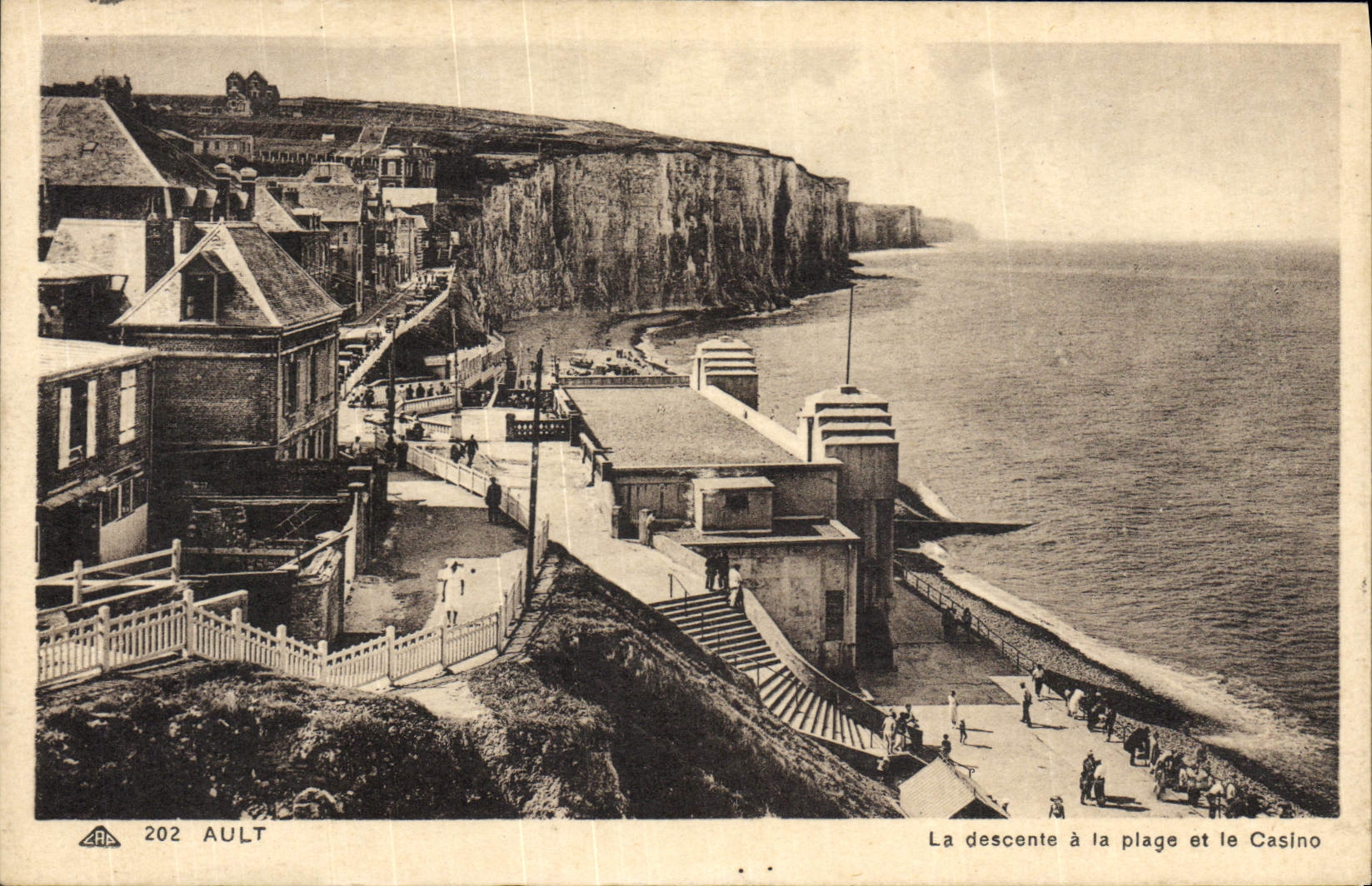 CPA Ault La Descente La Plage Et Le Casino