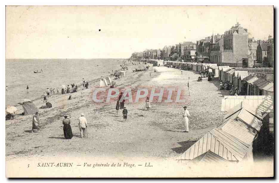 CPA Saint Aubin Vue Generale De La Plage