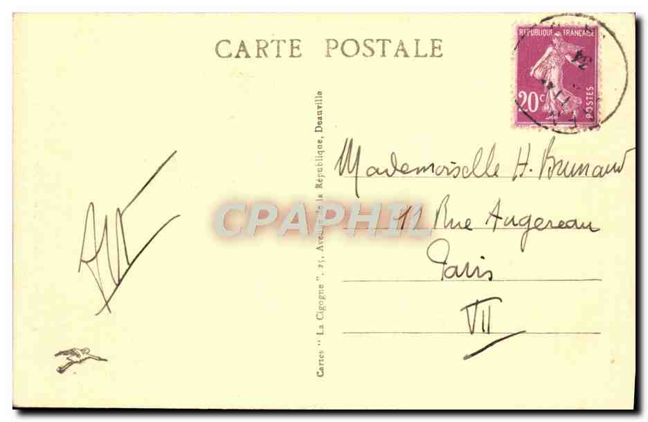 CPA Caen Cour Interieure De La Maison De Carran — Verso