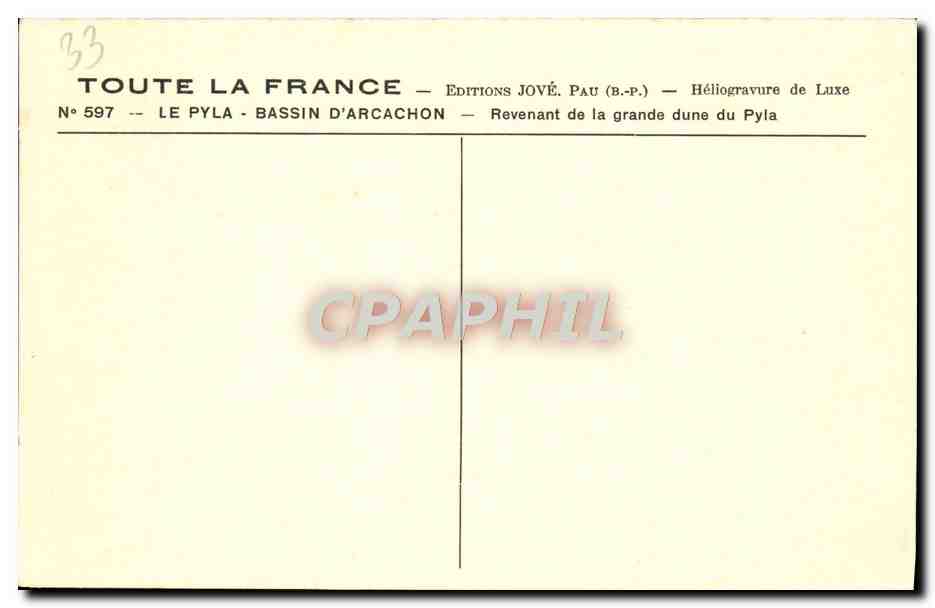 Le Pyla - Bassin d'Arcachon — Revenant de la grande dune du Pyla — Éditions Jové, Pau — Reverso