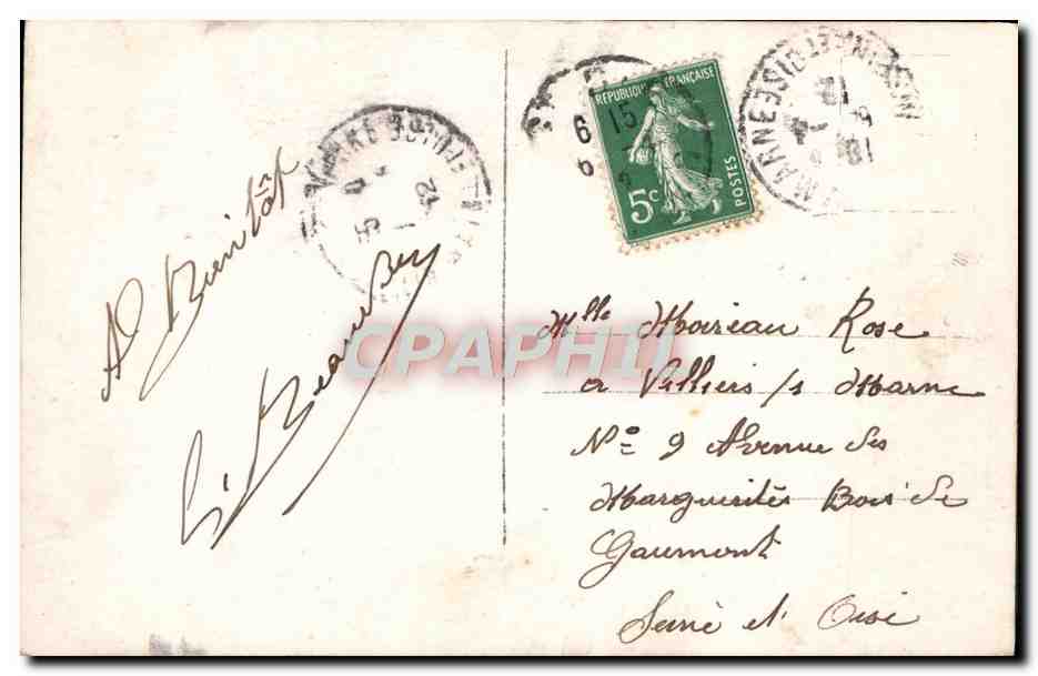 CPA Fantaisie Soldat Militaria Avion Marianne — Rückseite