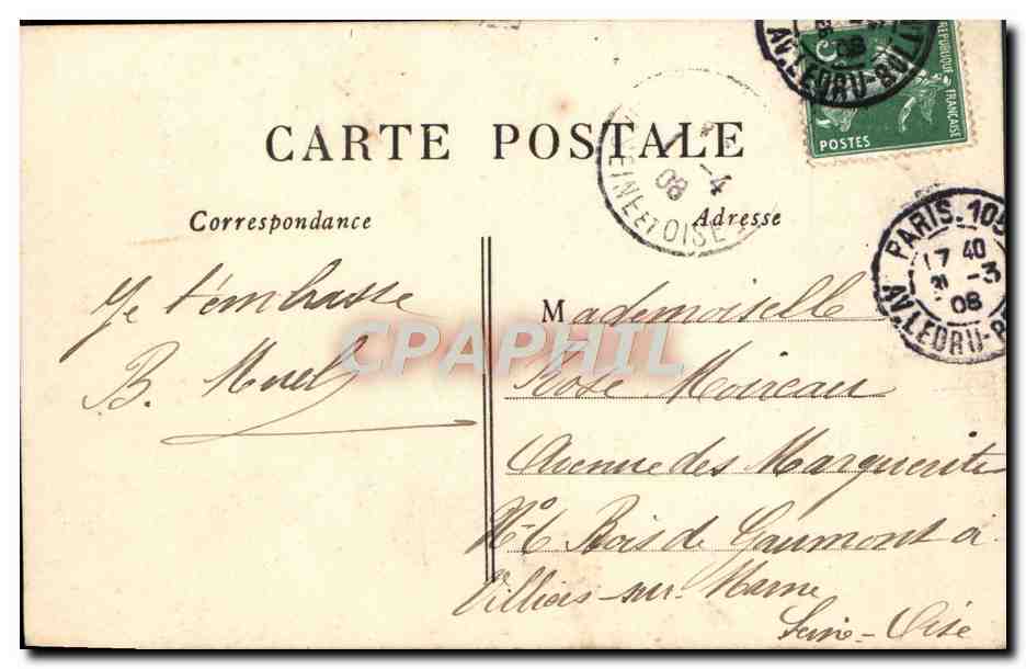 CPA Fantaisie Enfant Poisson d'Avril — Rückseite